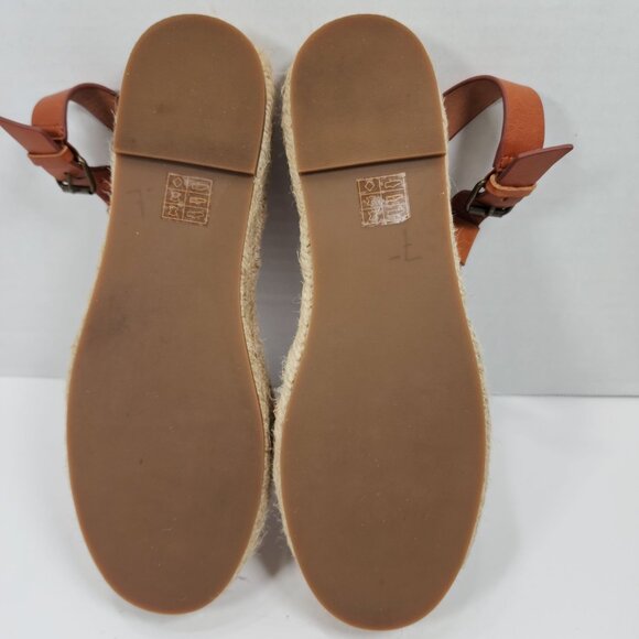 Madewell Malia Asymmetrical Espadrille women strappy Leather Sandals Size 8 - Picture 8 of 14